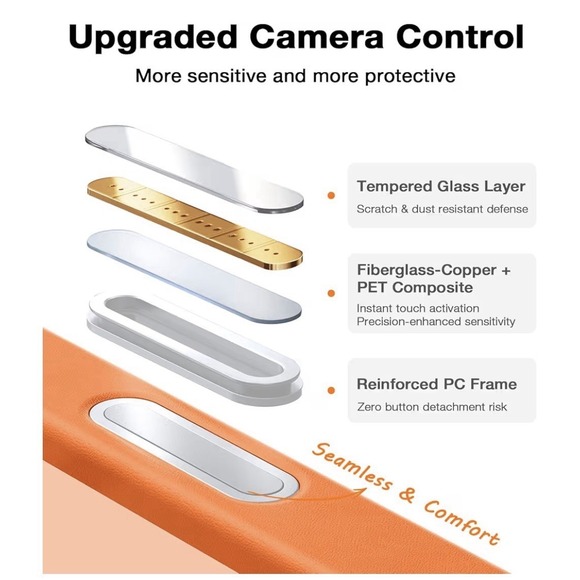 TORRAS Strong Magnetic & Seamless Stand iPhone 17 Pro Max Case, Cosmic Orange - Picture 9 of 11